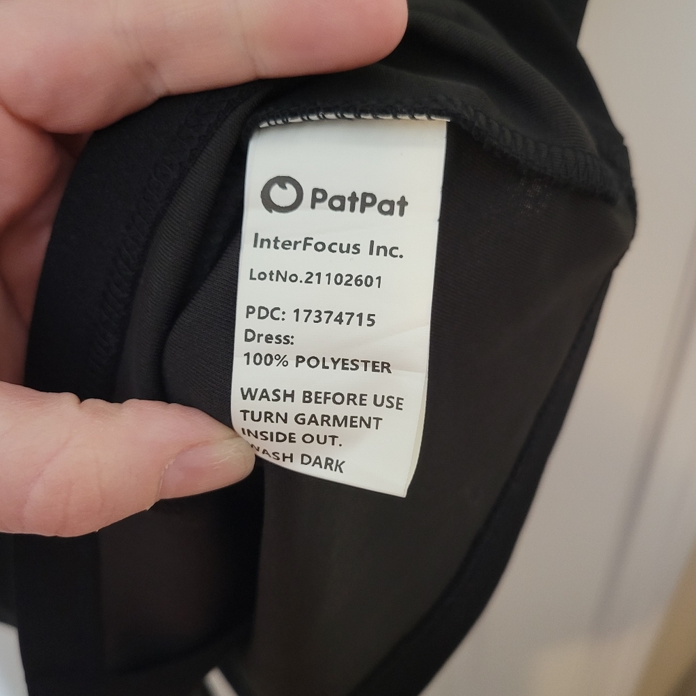 PatPat Black Double-Breasted Puff Sleeve Dress - Picture 10 of 16